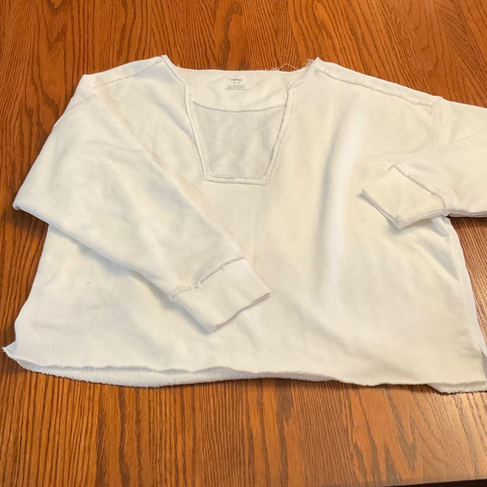 White dressy sweatshirt